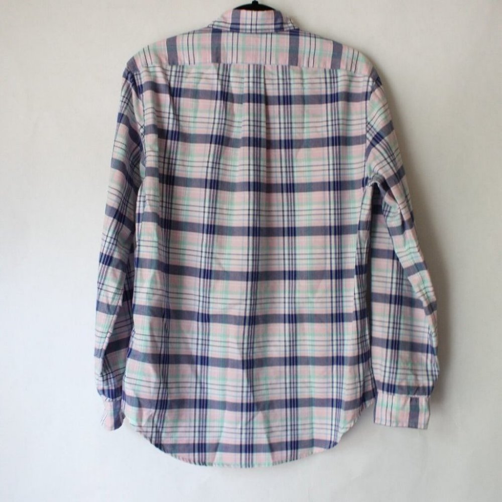 Polo Ralph Lauren Long Sleeve Button Front Pink Blue Plaid Shirt NEW Medium - Picture 2 of 4